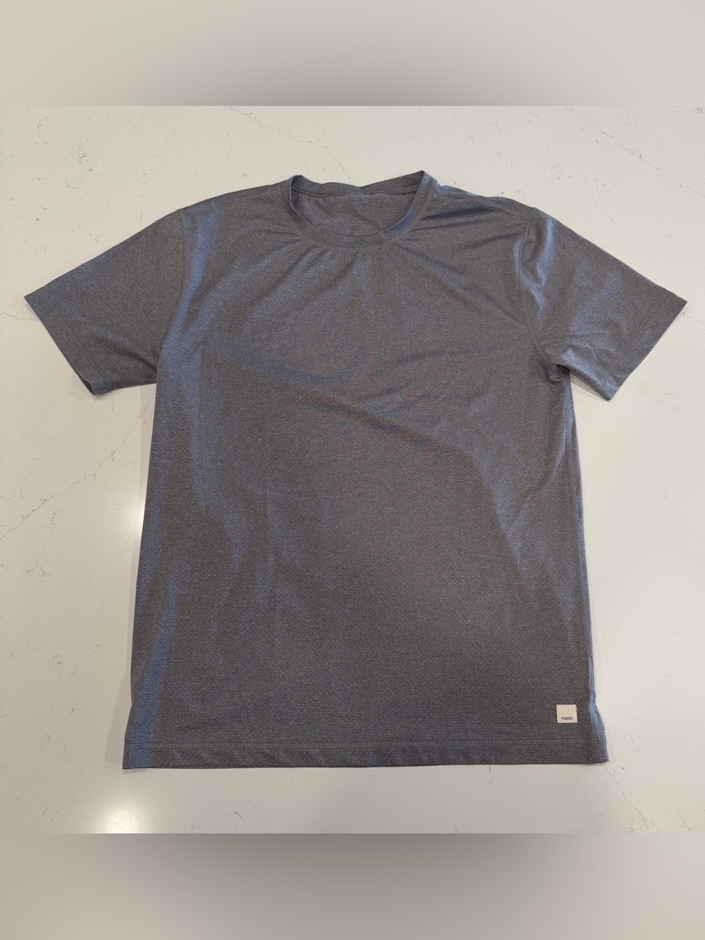 Vuori Men’s Short Sleeve Gray Strato Tech Tee - Medium